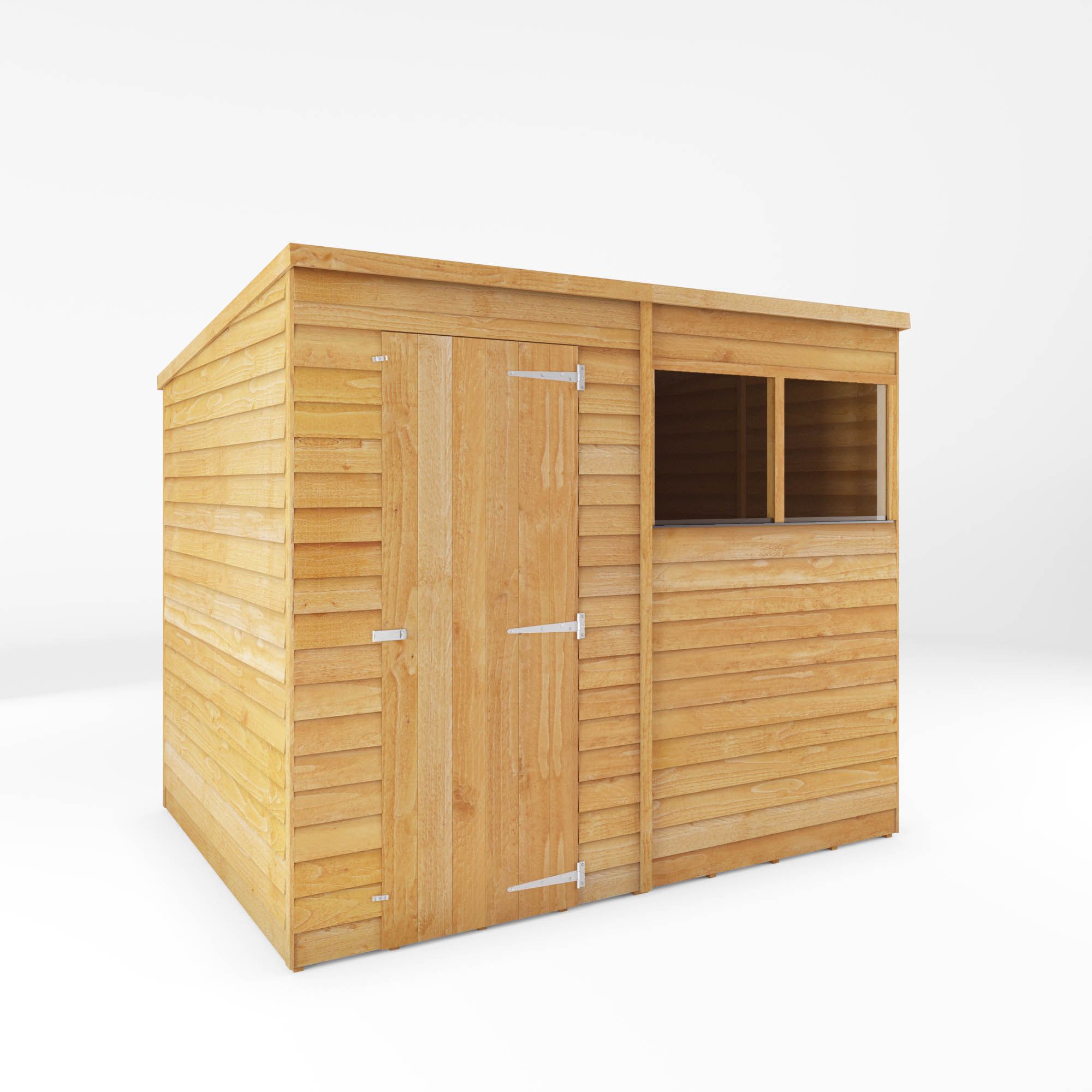 Mercia 8x6 ft Pent Wooden Shed with floor & 2 windows