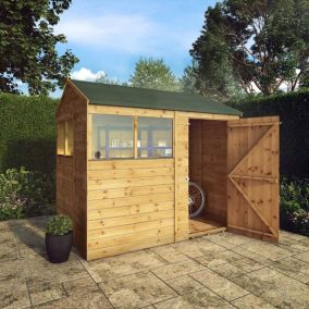 Mercia 8x6 ft Reverse apex Tongue & groove Wooden Shed with floor & 4 windows