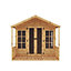 Mercia 8x8 ft with Double door & 3 windows Apex Wooden Summer house