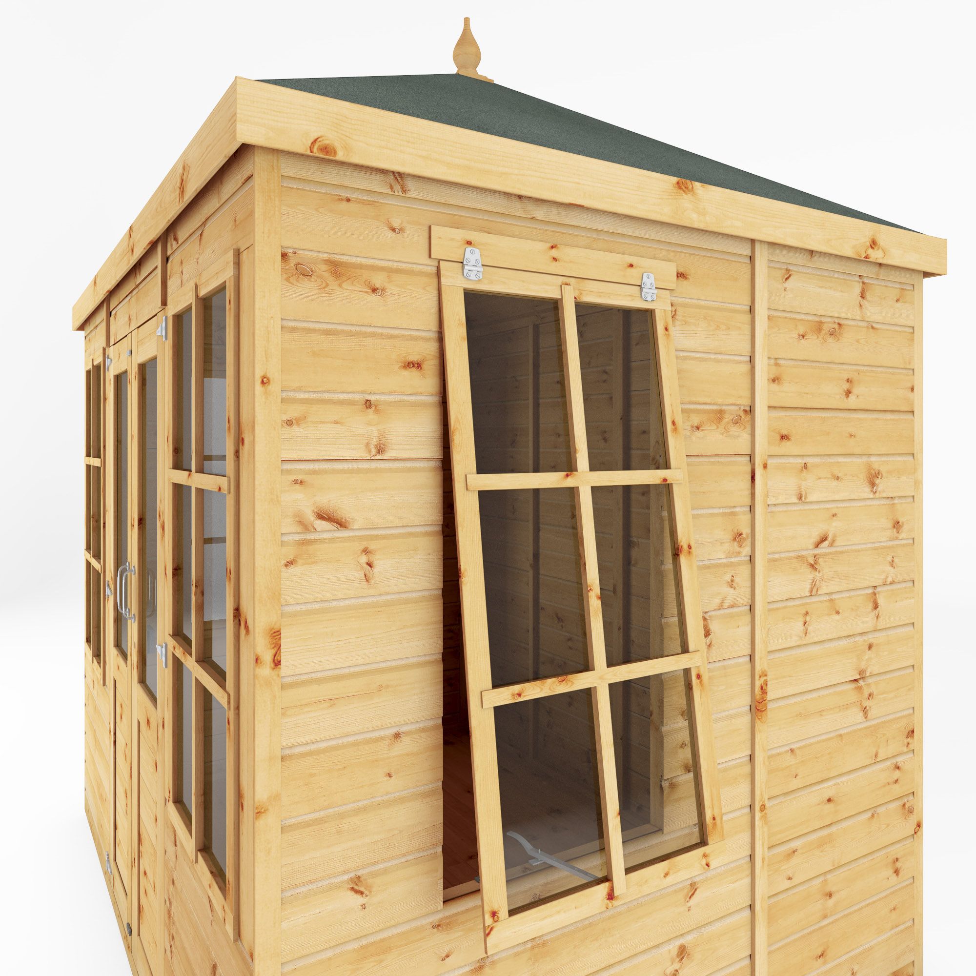 Mercia Clover 8x6 ft with Double door & 2 windows Hip Wooden Summer house