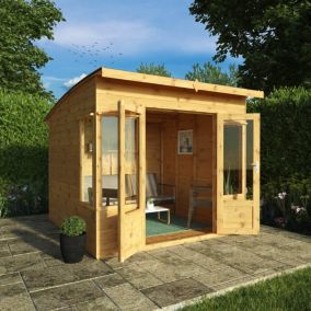 Mercia Helios 8x8 ft with Double door & 4 windows Curved Wooden Summer house