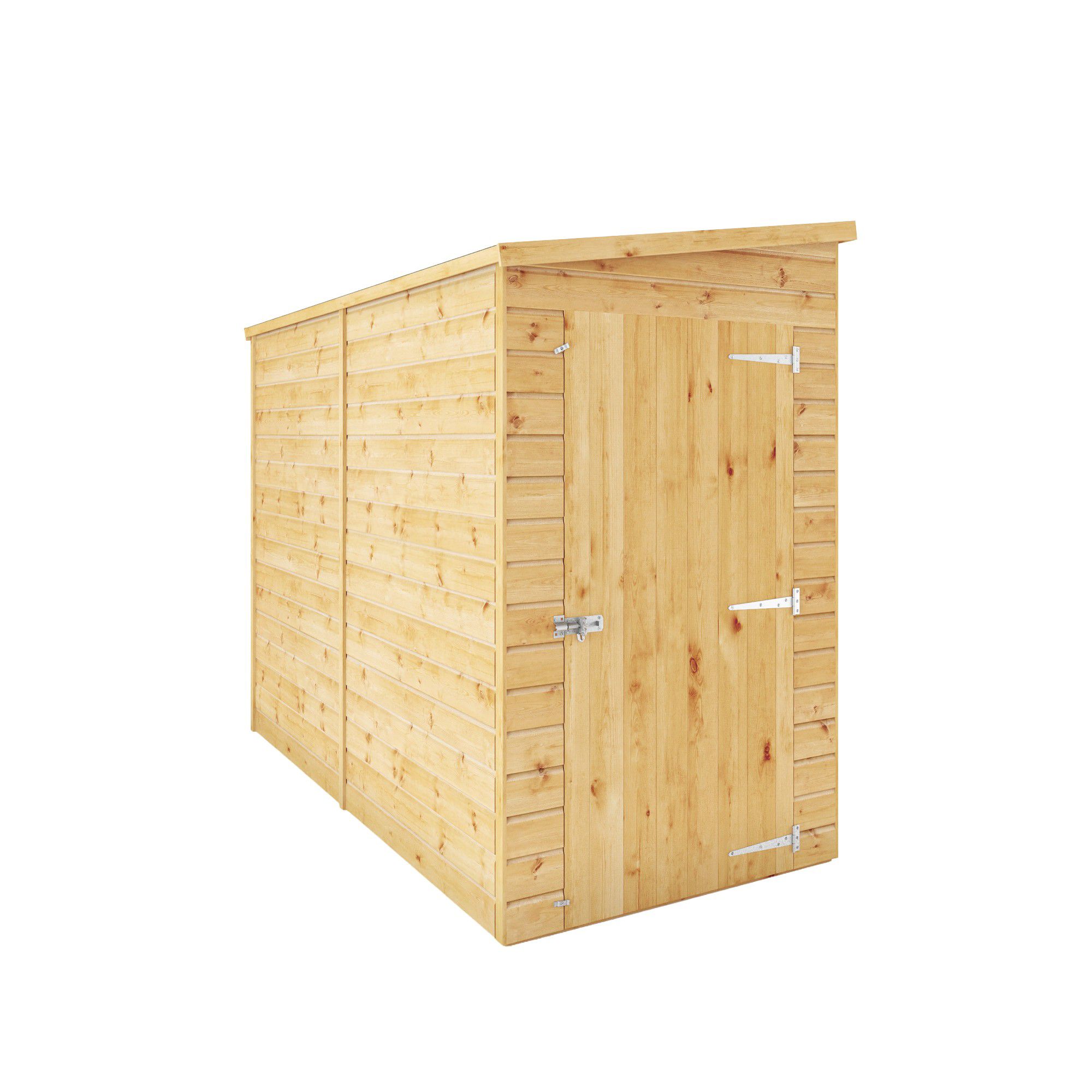 Mercia Modular Shiplap 8x4 ft Pent Honey Brown Wooden Dip treated