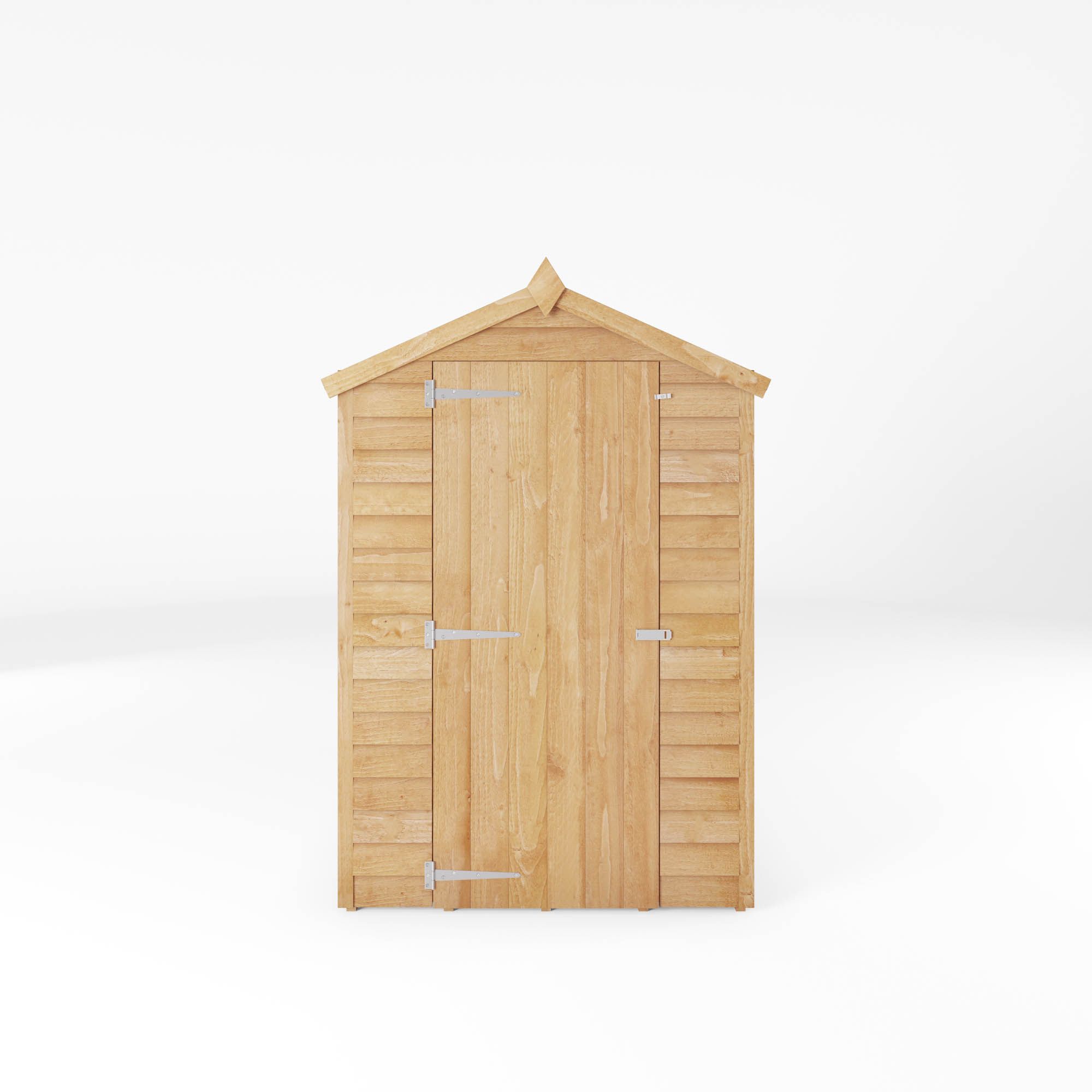 Mercia Overlap 6x4 ft Apex Wooden Shed with floor & 2 windows