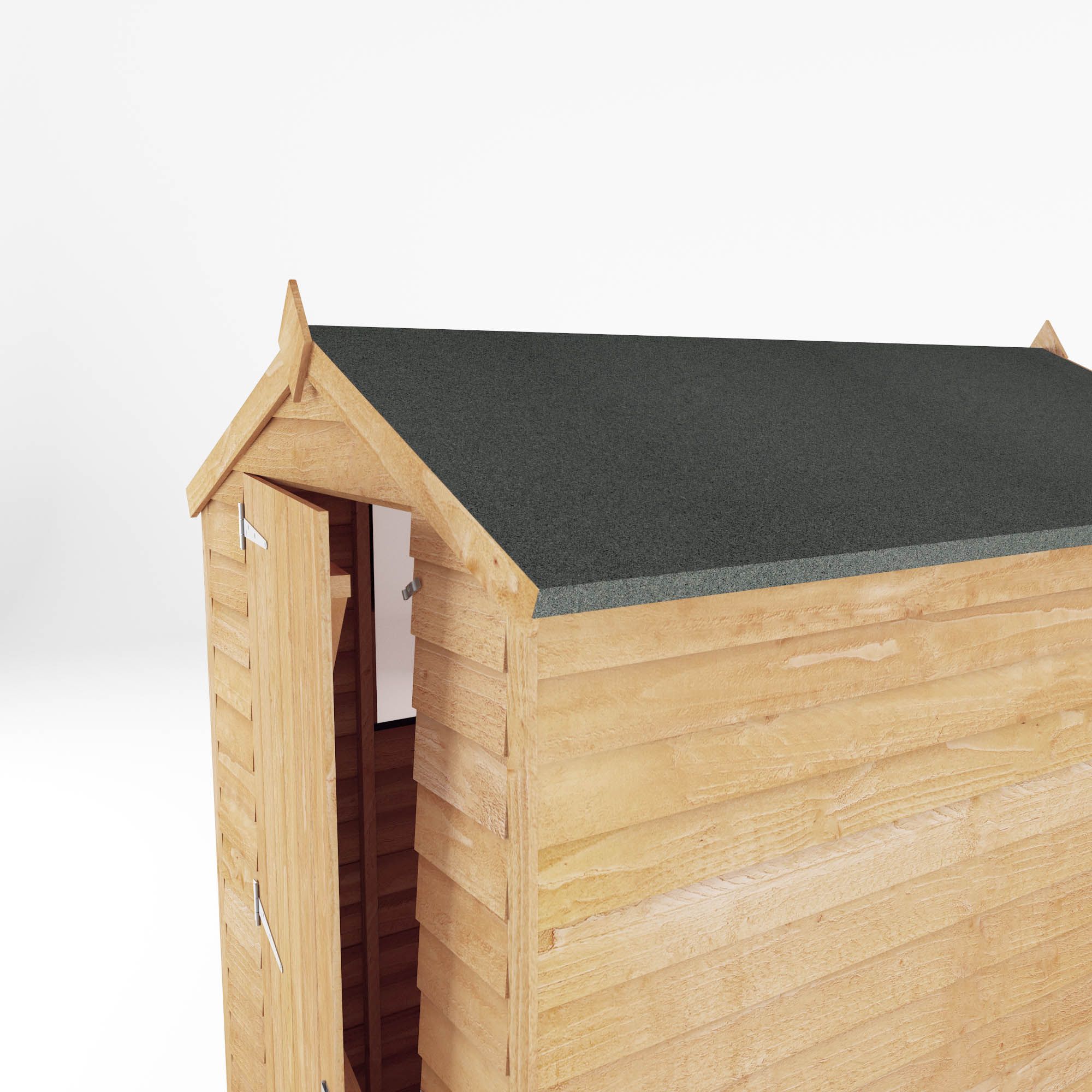Mercia Overlap 6x4 ft Apex Wooden Shed with floor & 2 windows
