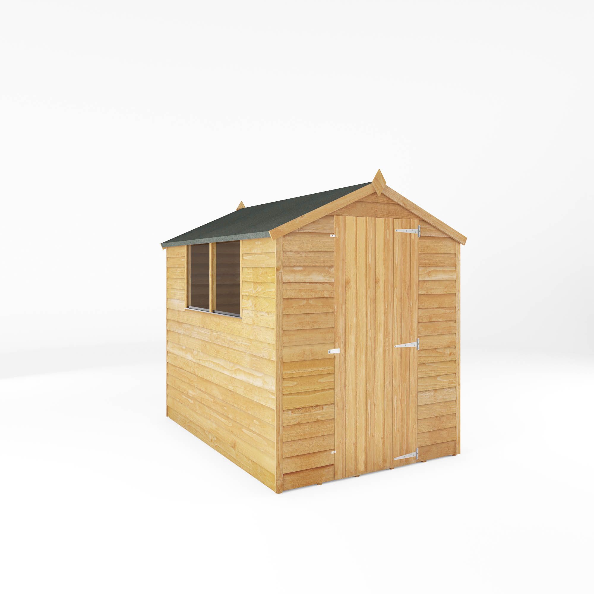 Mercia Overlap 7x5 ft Apex Wooden Shed with floor & 2 windows