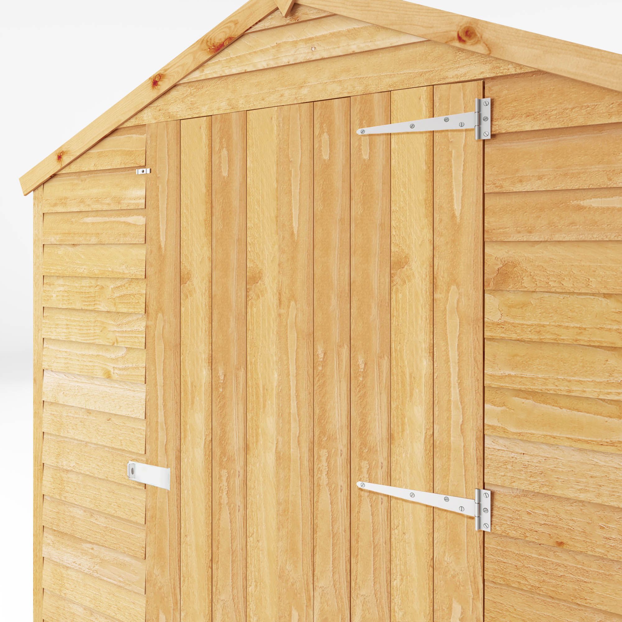 Mercia Overlap 7x5 ft Apex Wooden Shed with floor & 2 windows