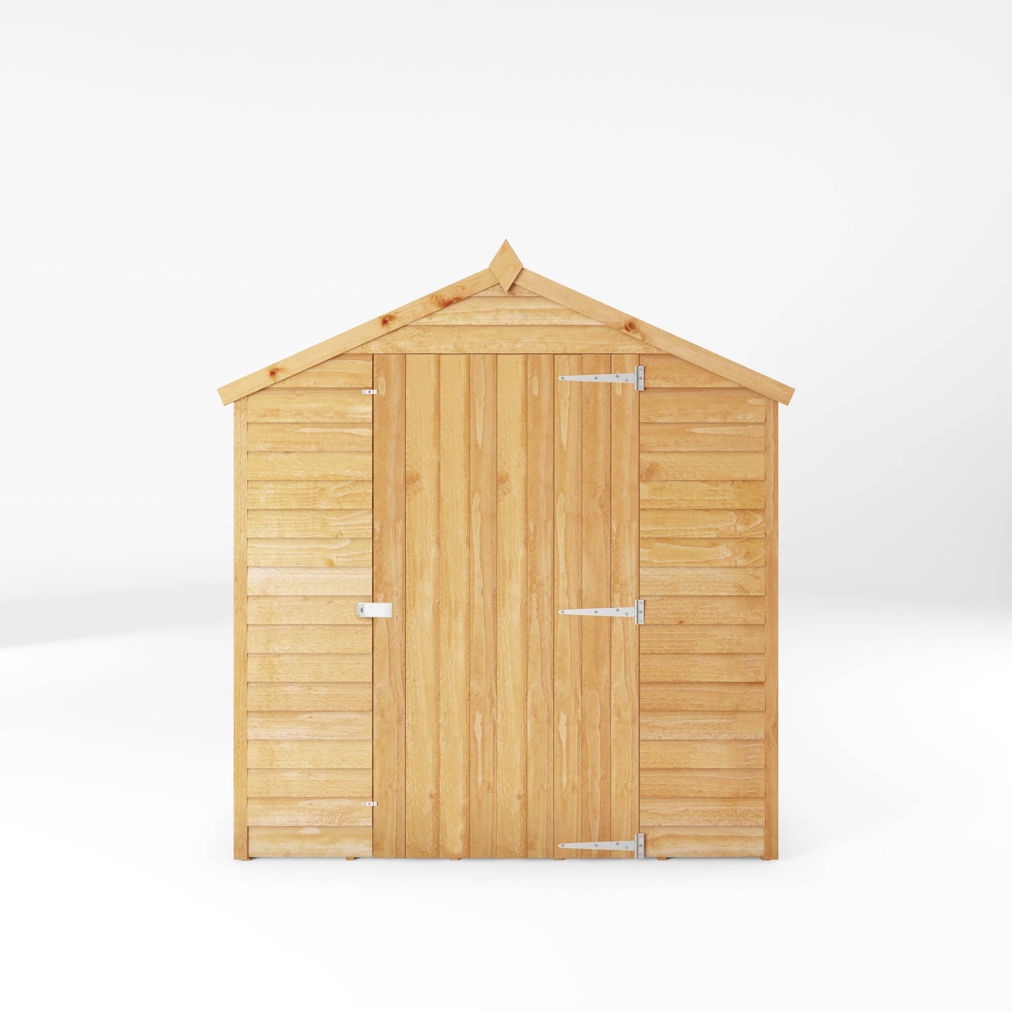 Mercia Overlap 8x6 ft Apex Wooden Shed with floor & 4 windows