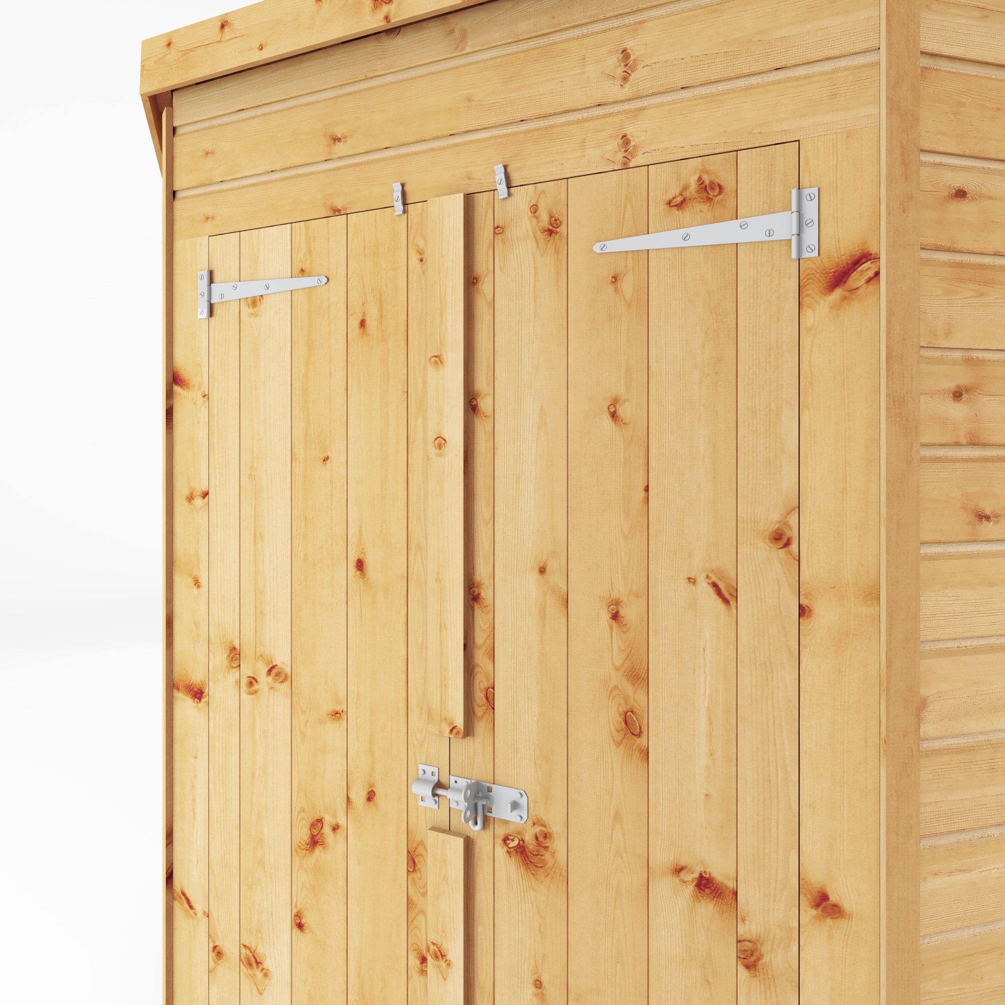 Mercia Shiplap 7x7 ft Flat Wooden 2 door Shed with floor & 2 windows