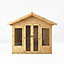 Mercia Sussex 10x8 ft with Double door & 4 windows Apex Wooden Summer house