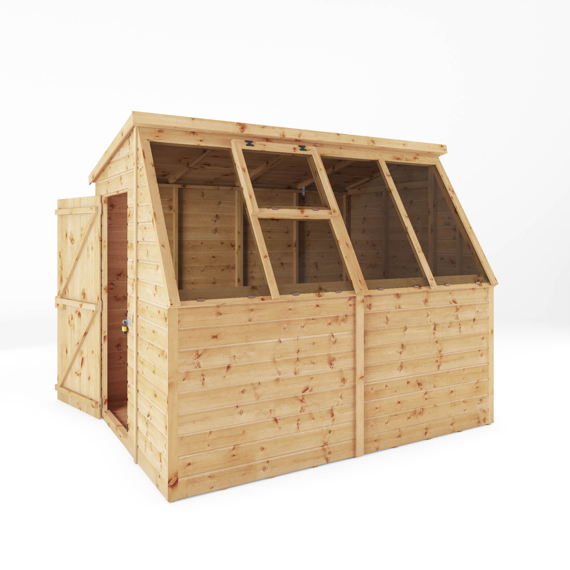 Mercia Tongue & groove 8x6 ft Pent Wooden Dip treated Potting shed with floor & 5 windows