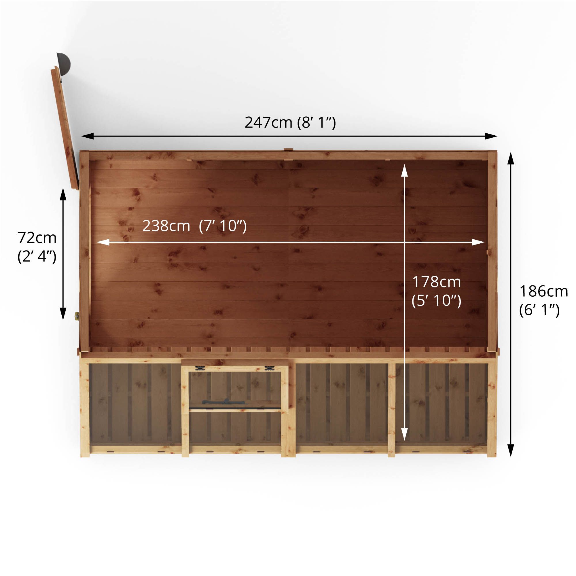 Mercia Tongue & groove 8x6 ft Pent Wooden Dip treated Potting shed with floor & 5 windows