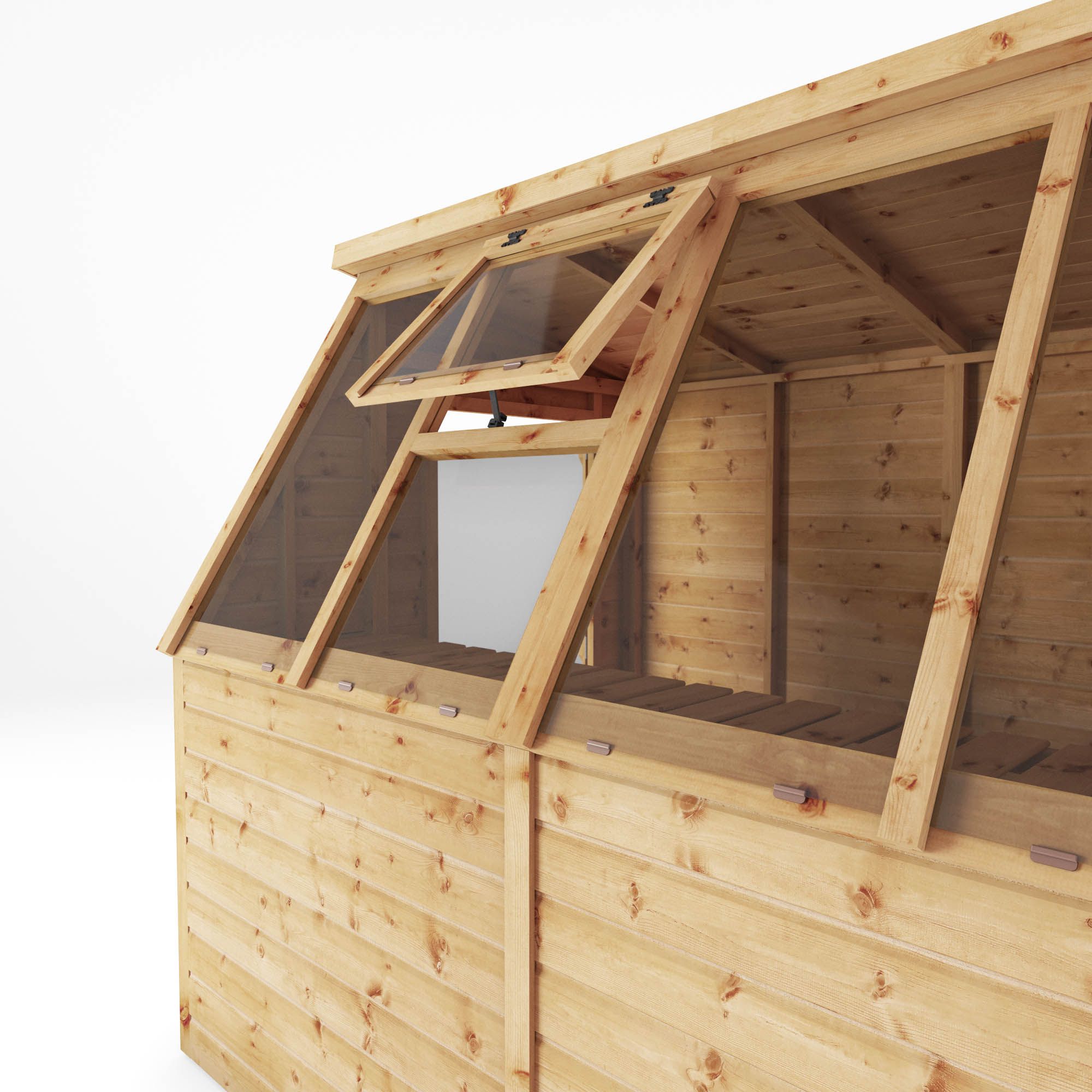 Mercia Tongue & groove 8x6 ft Pent Wooden Dip treated Potting shed with floor & 5 windows