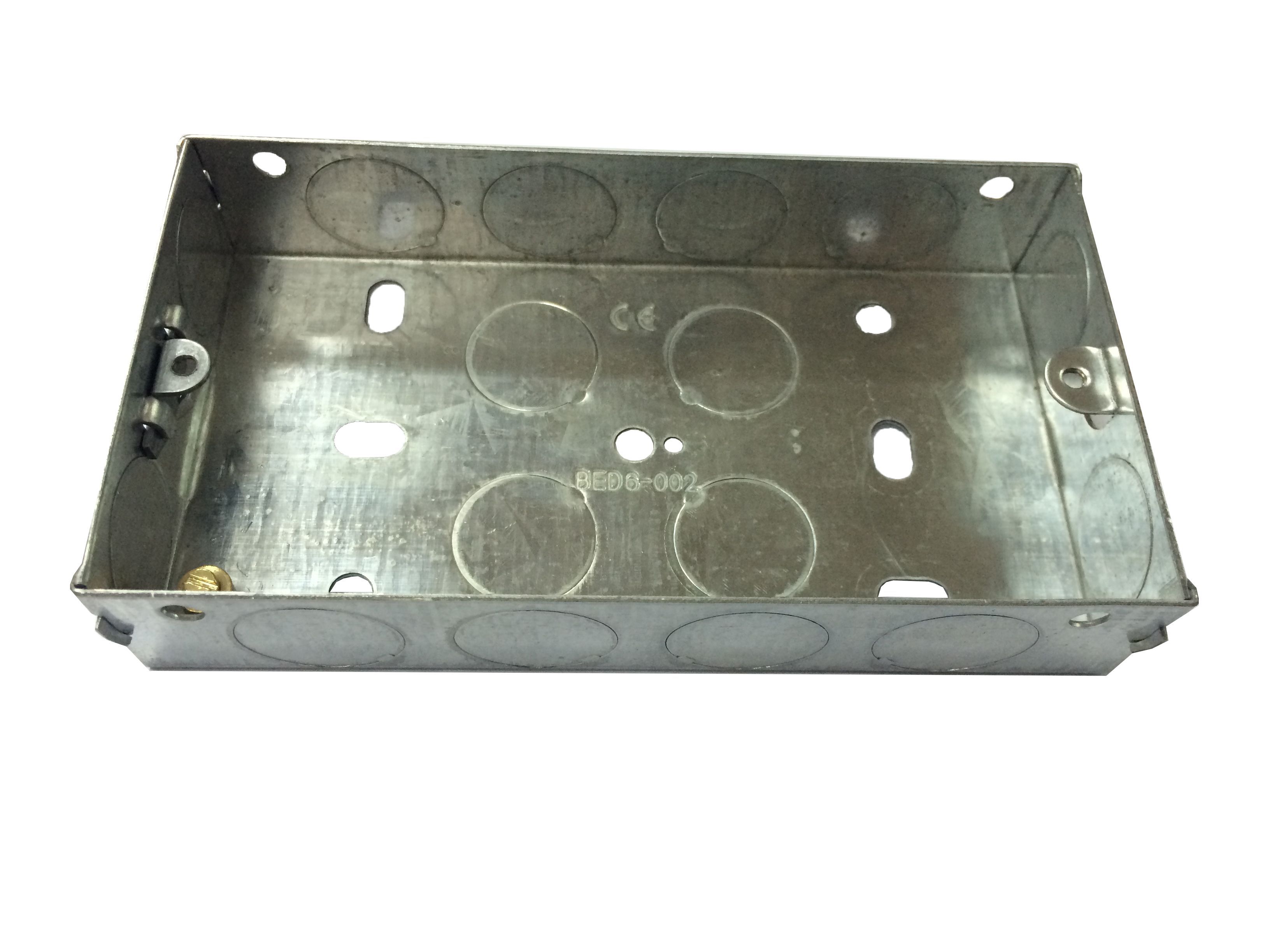 Metal 2-Gang 25mm Double Pattress box
