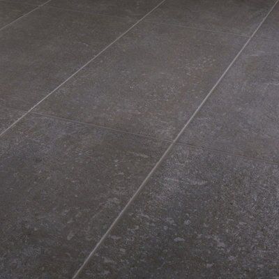 Metal ID Anthracite Matt Concrete effect Porcelain Floor Tile Sample ...