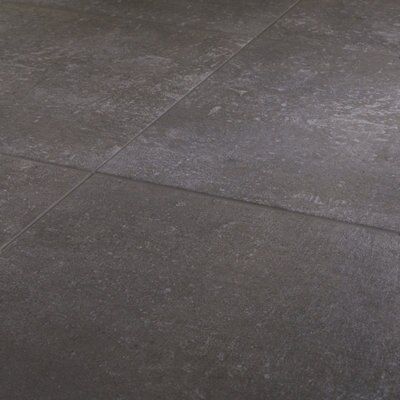 Metal ID Anthracite Matt Flat Concrete effect Porcelain Wall & floor ...