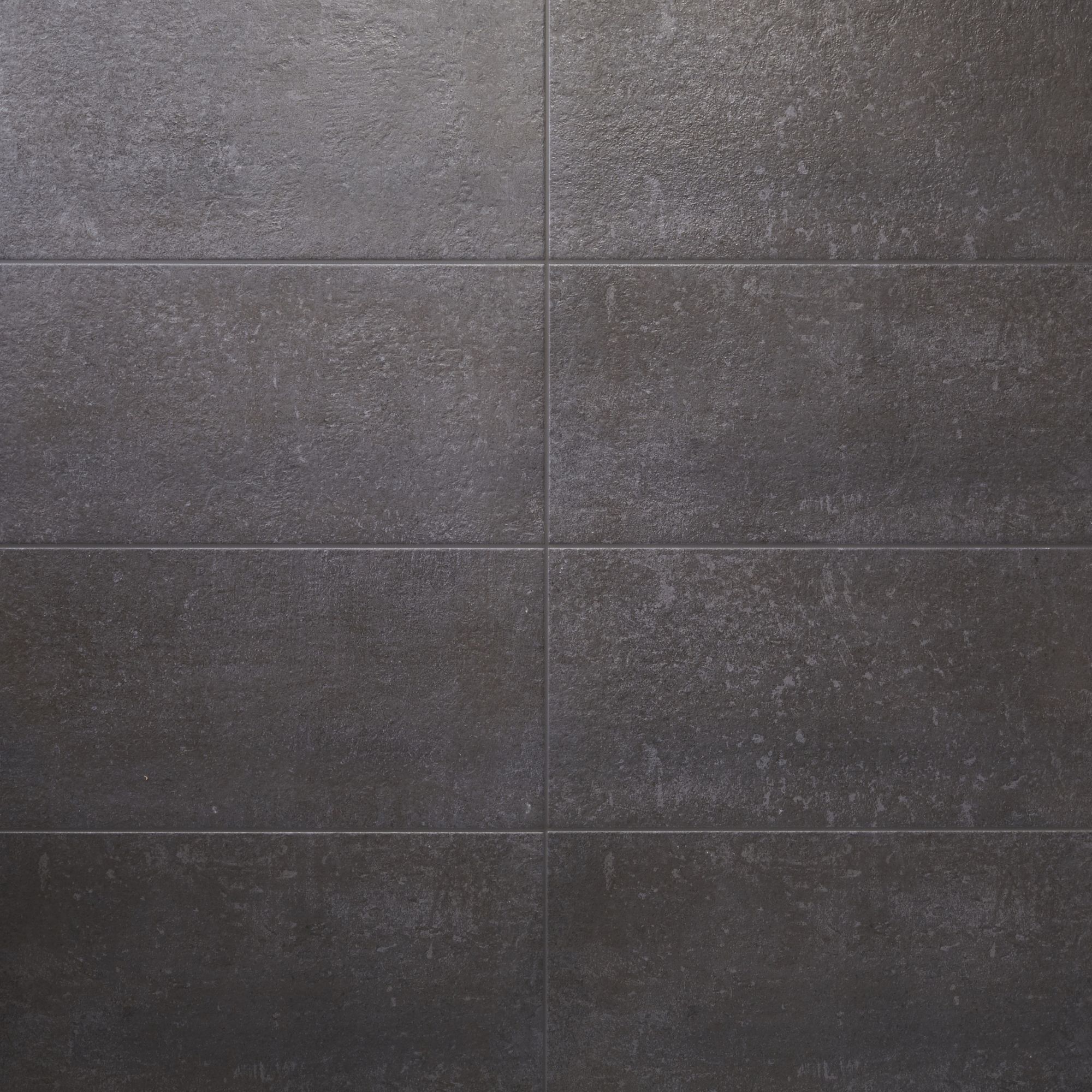 Metal ID Anthracite Matt Flat Concrete effect Porcelain Wall & floor Tile Sample