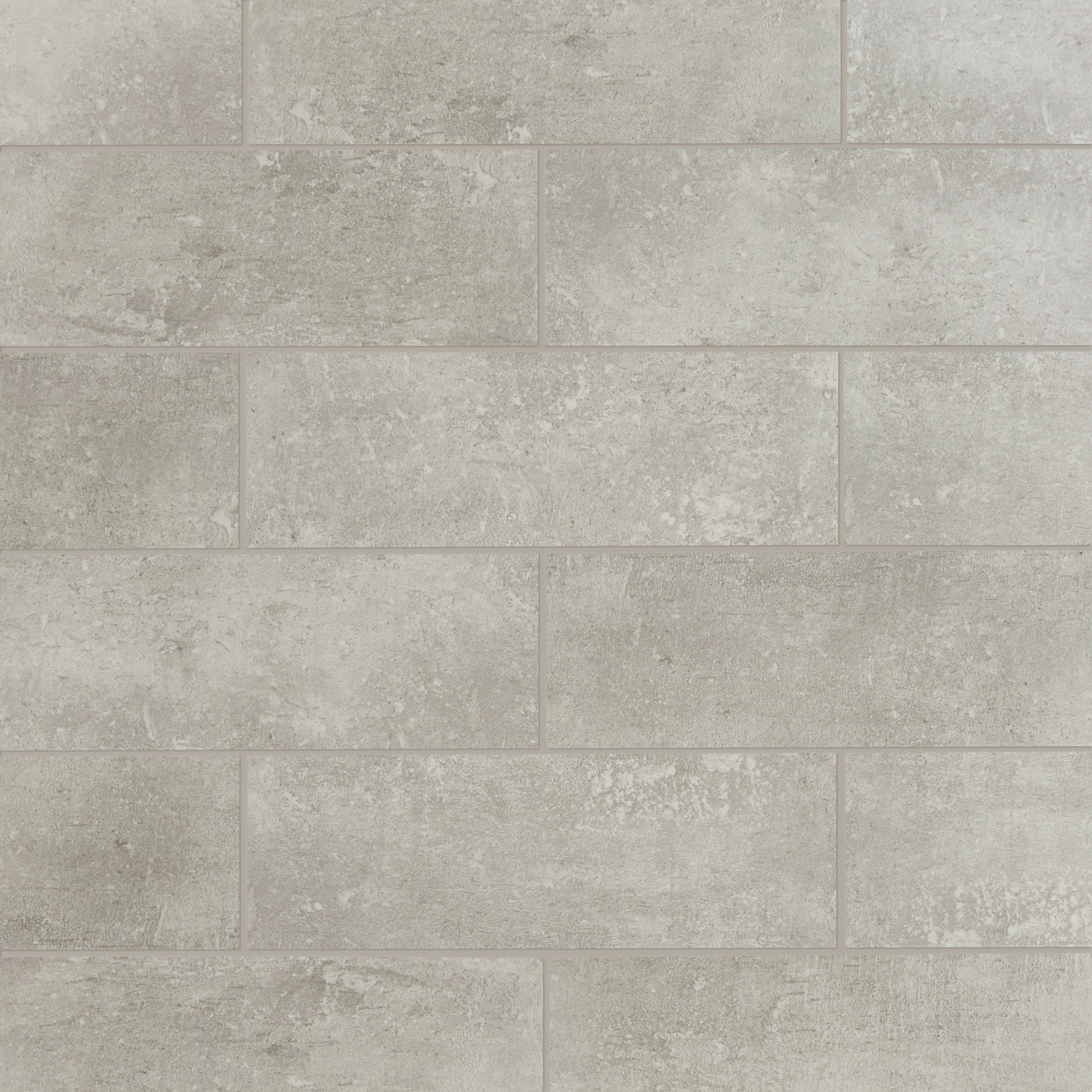 Metal ID Light grey Matt Flat Concrete effect Ceramic Indoor Wall Tile, Pack of 8, (L)600mm (W)200mm