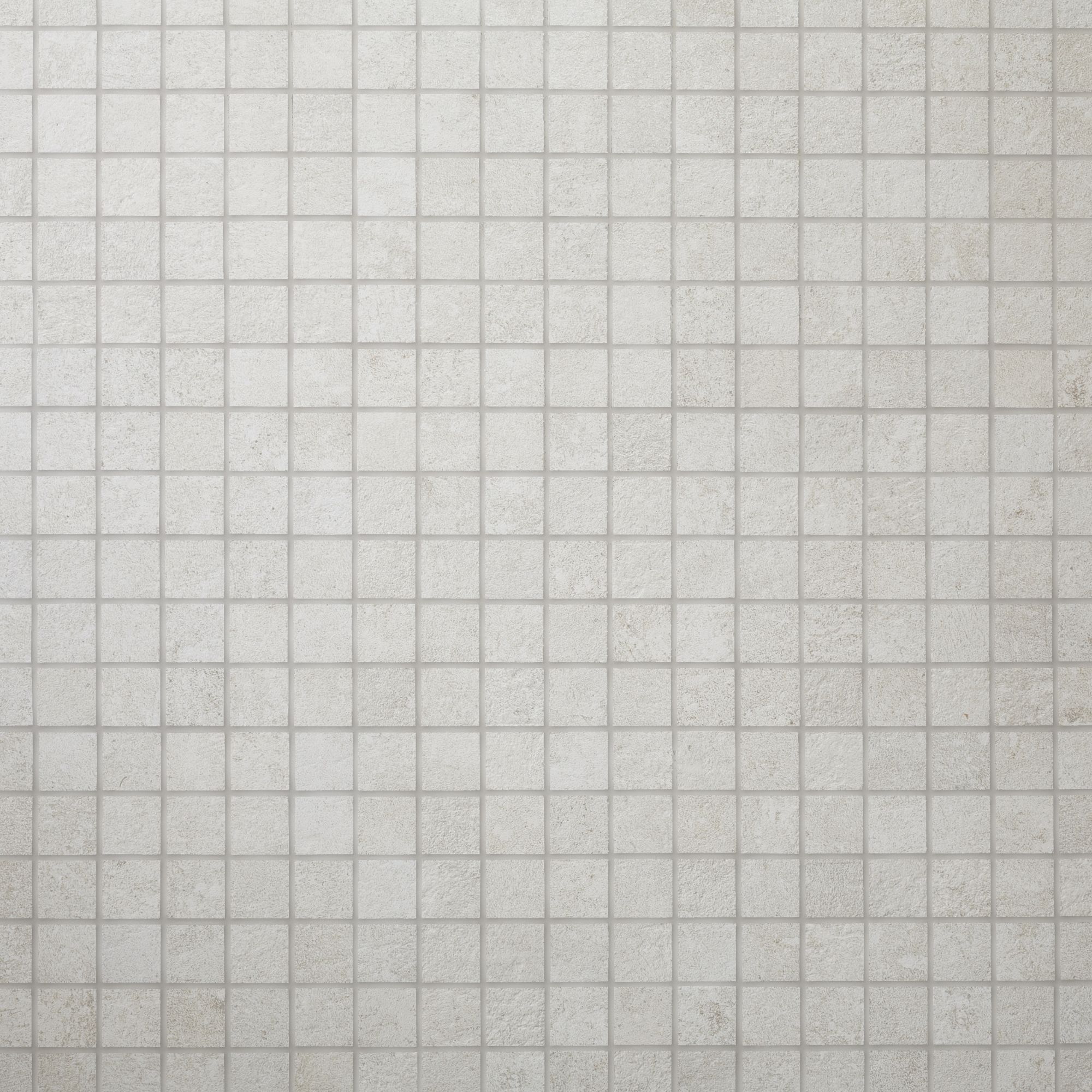 Metal ID Light grey Smooth Matt Concrete effect Porcelain 5x5 Mosaic tile, (L)305mm (W)305mm