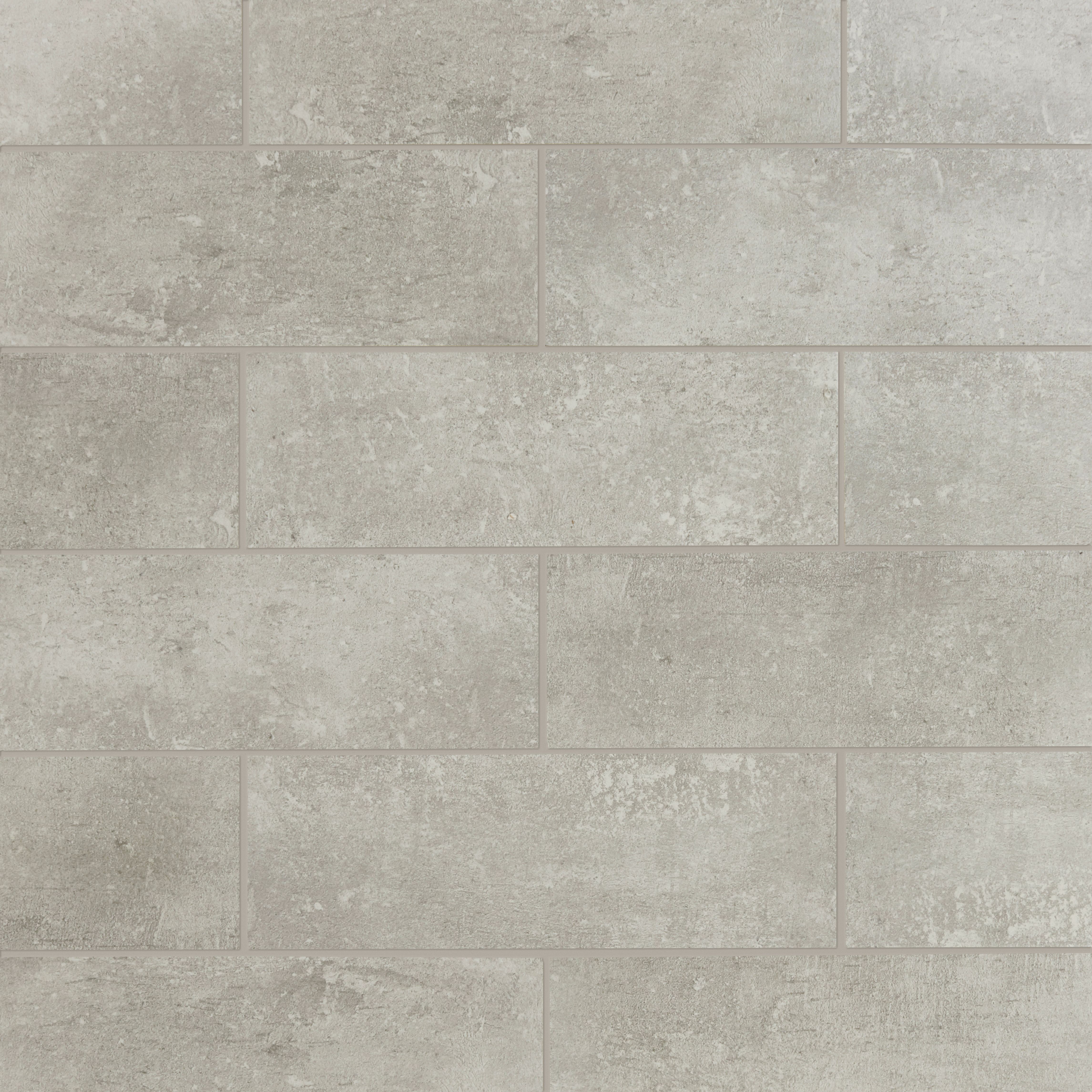 Metal ID Light grey Smooth Matt Concrete effect Porcelain 5x5 Mosaic tile, (L)305mm (W)305mm