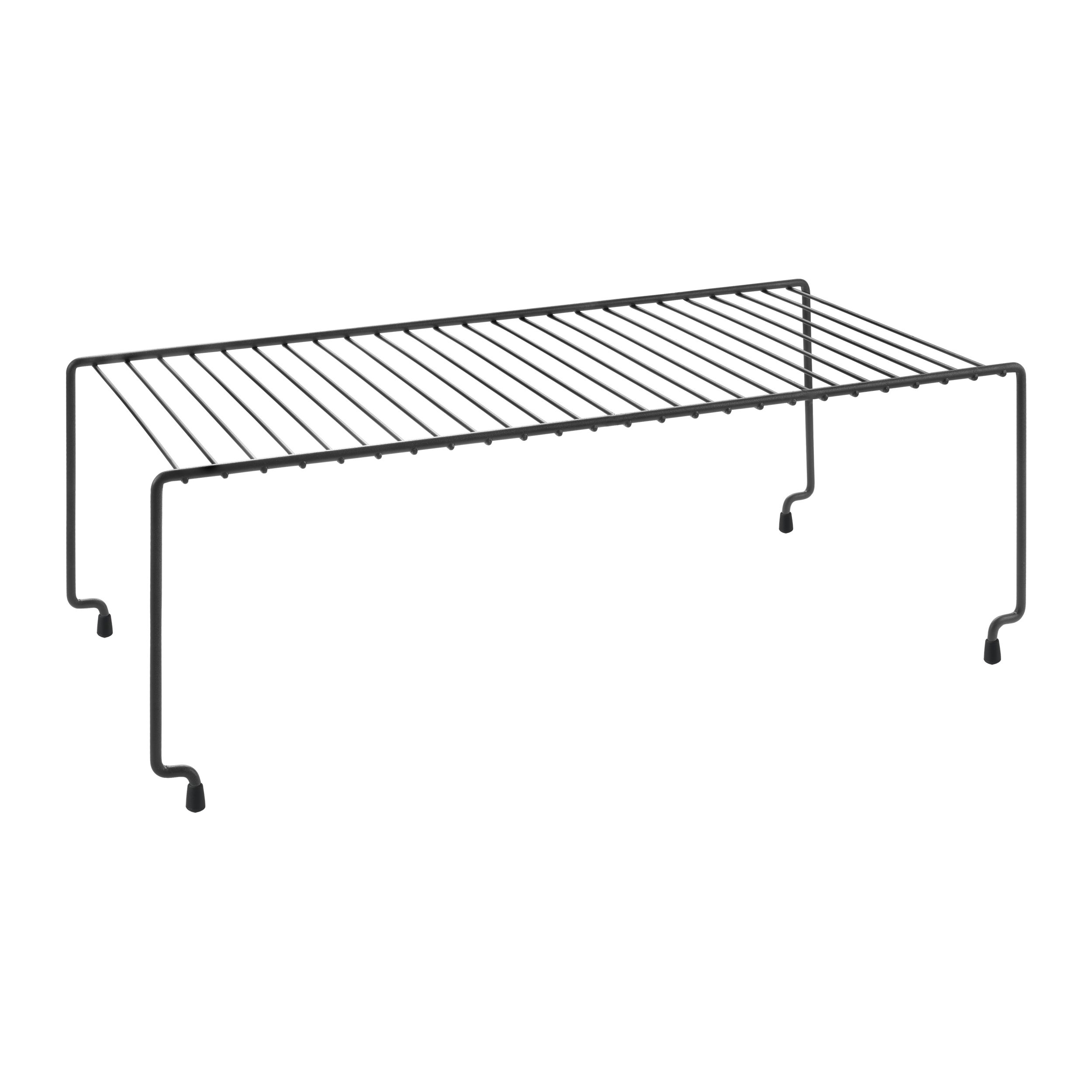 Metaltex Black Metal Space saver stackable Shelf rack