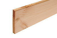 Metsä Wood Planed Pine Rounded Skirting board (L)3m (W)94mm (T)12mm, Pack of 5
