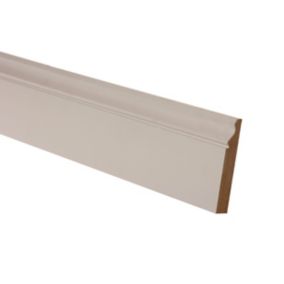 Metsä Wood Primed White MDF Ogee Skirting board (L)2.4m (W)119mm (T)18mm, Pack of 2