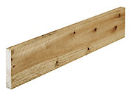 Metsä WoodTreated Rough sawn Whitewood spruce Timber (L)1.8m (W)100mm (T)22mm