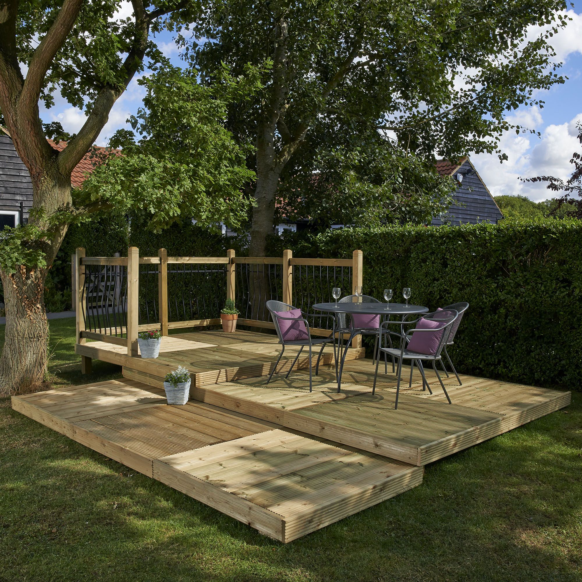 Metsä Wood Deck² Easy build Spruce Modular deck system, 2.88m²