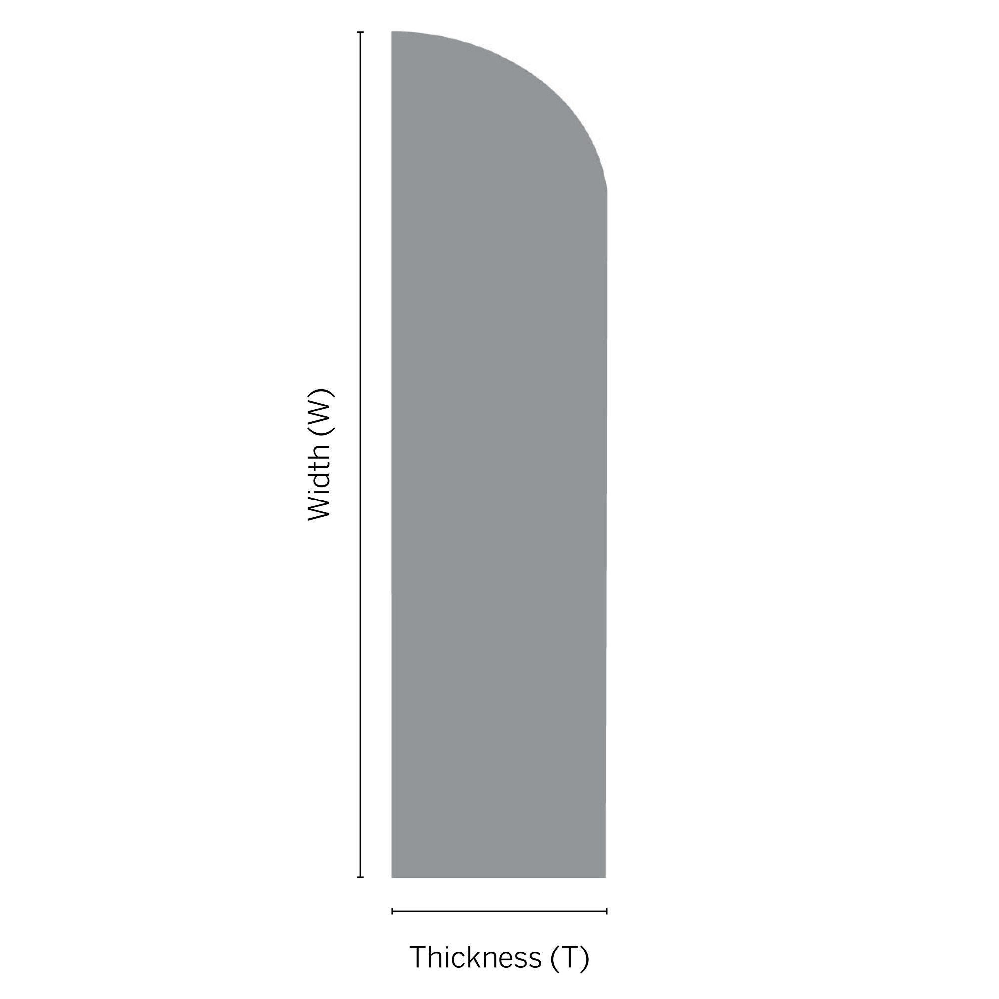 Metsä Wood Fully finished Oak Rounded Moulding (L)2400mm (W)69mm (T)15mm, Pack of 4