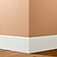 Metsä Wood Fully finished White MDF Torus Skirting board (L)2.4m (W)167mm (T)18mm