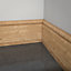 Metsä Wood MDF Oak Torus Skirting board (L)2.4m (W)119mm (T)18mm