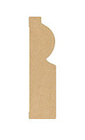 Metsä Wood Natural MDF Torus Skirting board (L)2.1m (W)69mm (T)18mm