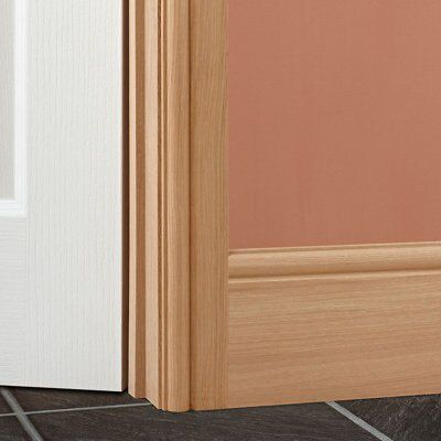 Metsä Wood Natural MDF Torus Skirting board (L)2100mm (W)69mm (T)18mm