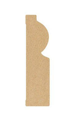 Metsä Wood Natural MDF Torus Skirting board (L)2100mm (W)69mm (T)18mm