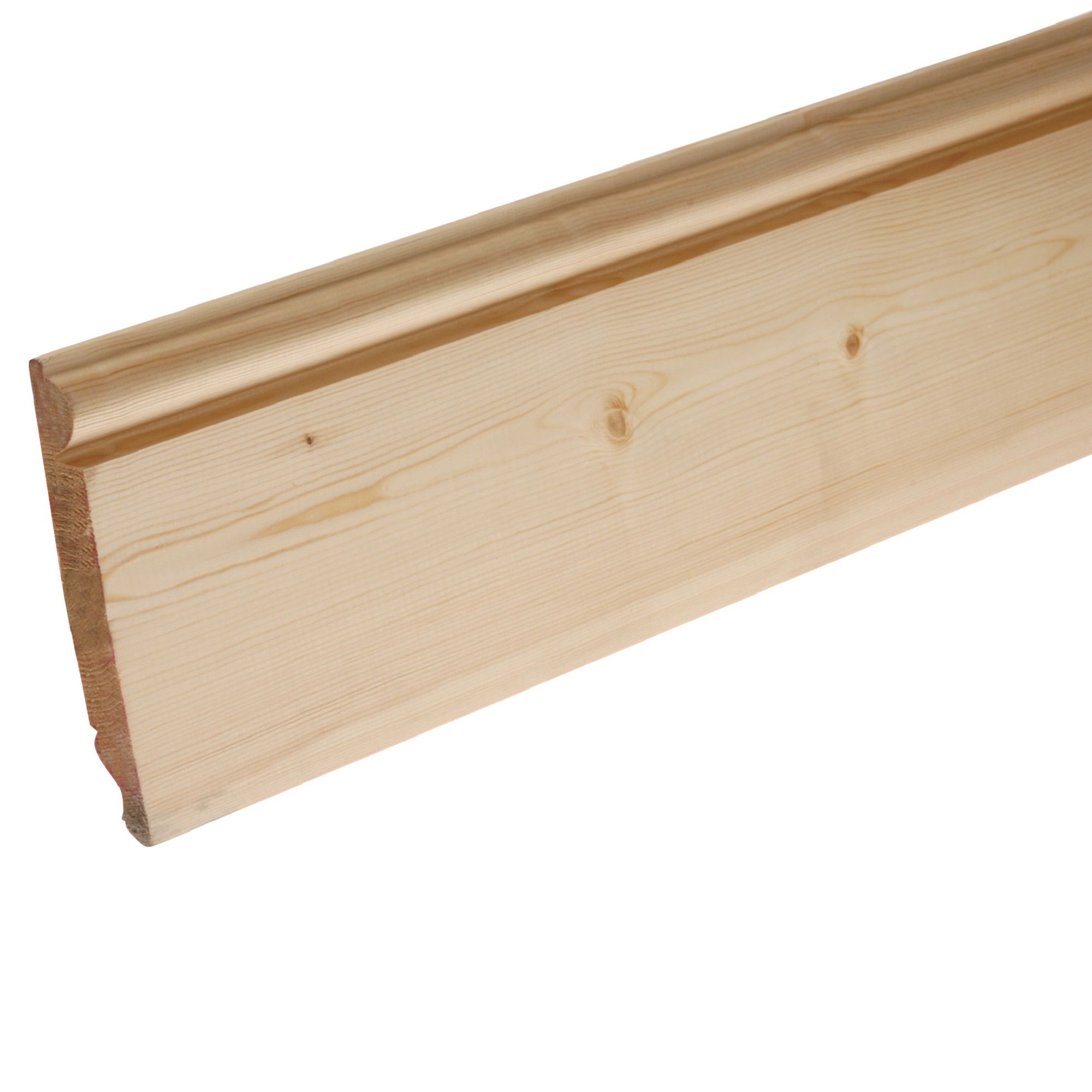 Metsä Wood Pine Dual profile Skirting board (L)3.6m (W)169mm (T)19.5mm