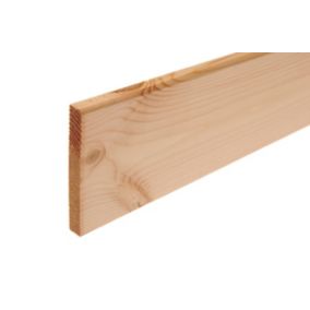 Metsä Wood Pine Rounded Skirting board (L)3m (W)94mm (T)12mm, Pack of 5