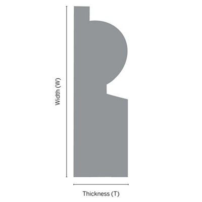 Metsä Wood Pine Torus Skirting board (L)2400mm (W)144mm (T)19.5mm