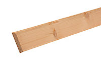 Metsä Wood Planed Pine Rounded Skirting board (L)2.4m (W)94mm (T)15mm