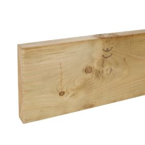 Metsä Wood Planed Round edge Treated Stick timber (L)4.8m (W)220mm (T)45mm