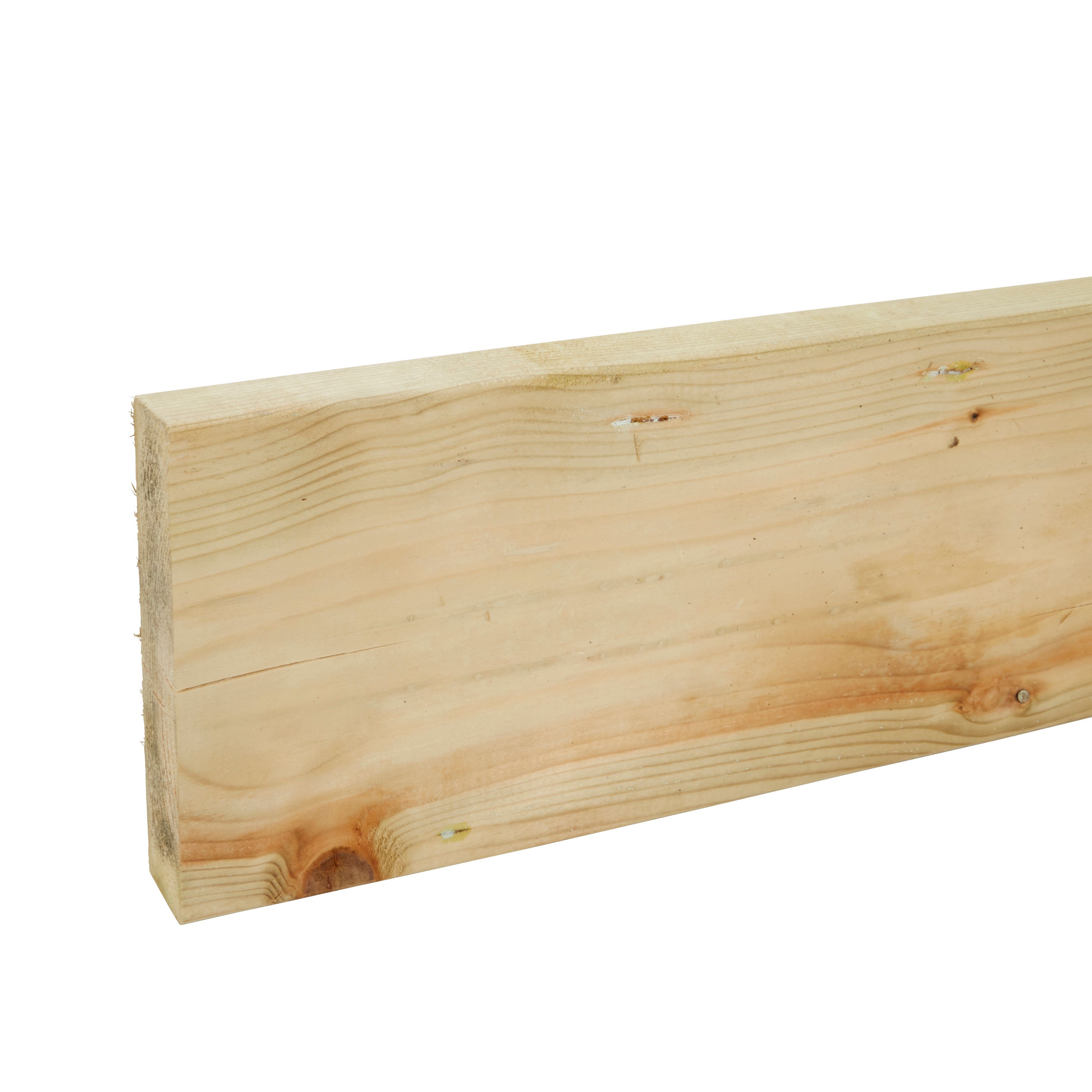 Metsä Wood Planed Round edge Whitewood spruce Stick timber (L)4.8m (W ...
