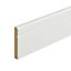 Metsä Wood Primed White MDF Bevelled Skirting board (L)2.4m (W)119mm (T)18mm, Pack of 4