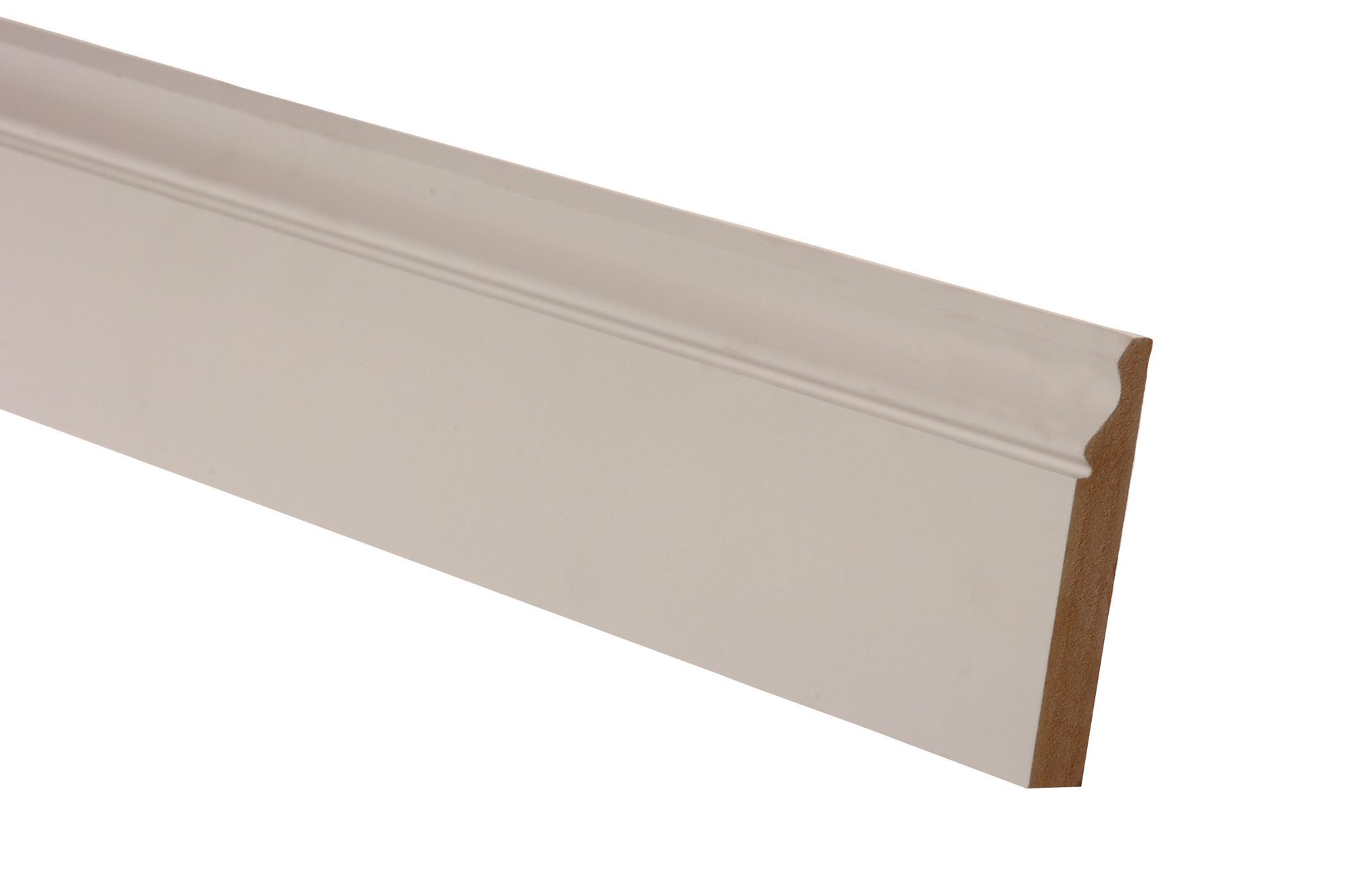 Metsä Wood Primed White MDF Ogee Architrave (L)2100mm (W)69mm (T)18mm, Pack of 5