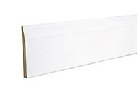 Metsä Wood Primed White MDF Ovolo Skirting board (L)2.4m (W)119mm (T)14.5mm, Pack of 4