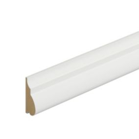 Metsä Wood Primed White MDF Picture rail (L)2.4m (W)44mm (T)18mm, Pack of 5