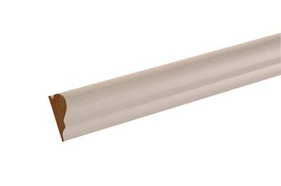 Metsä Wood Primed White MDF Skirting board (L)2.4m (W)44mm (T)18mm