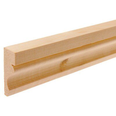 Metsä Wood Redwood Skirting board (L)3000mm (W)57mm