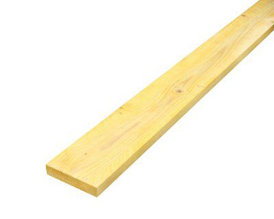 Metsä Wood Rough Sawn Treated Whitewood spruce Stick timber (L)2.4m (W)125mm (T)22mm