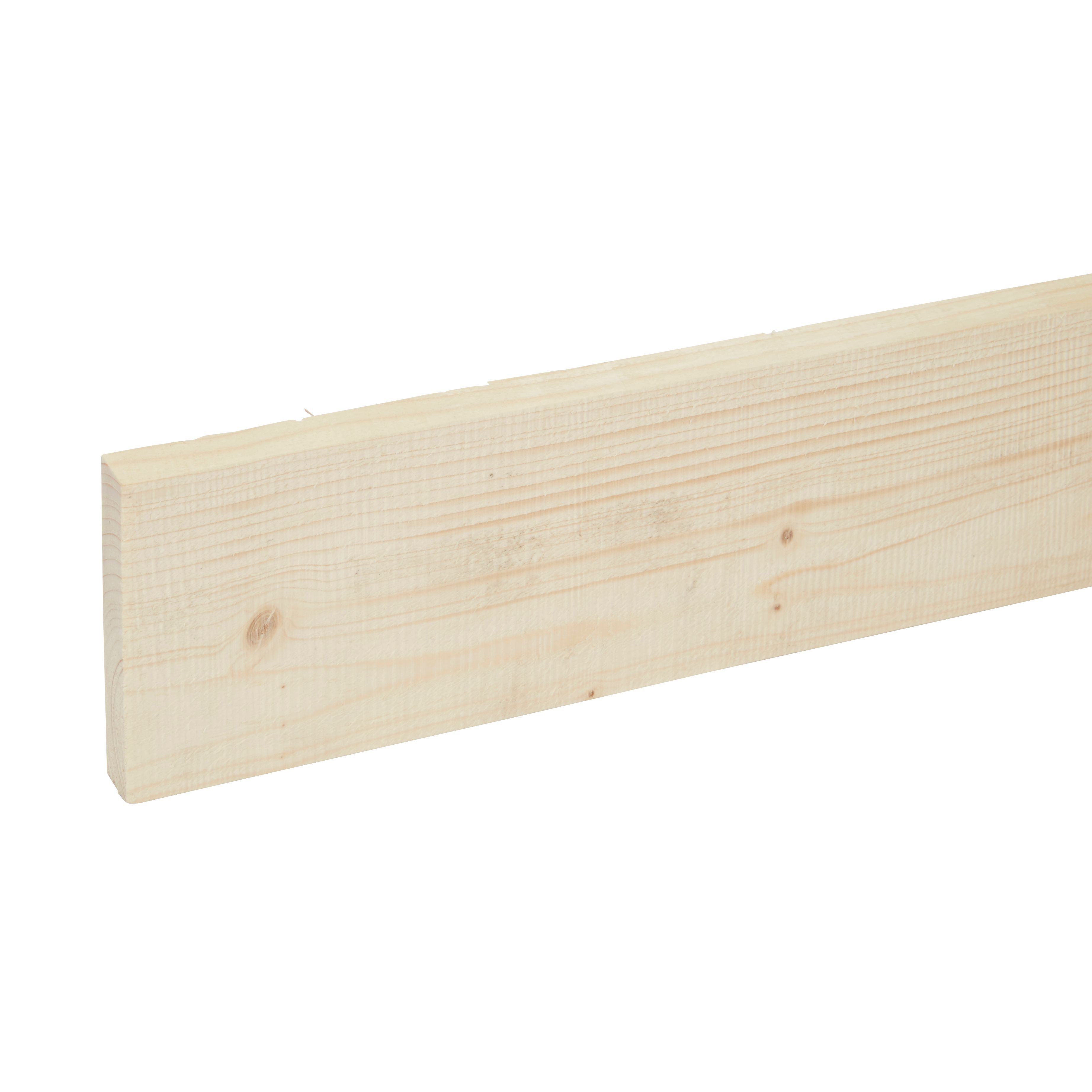 Metsä Wood Rough Sawn Whitewood spruce Stick timber (L)2.4m (W)100mm (T)19mm, Pack of 4