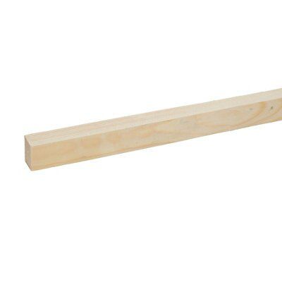 Metsä Wood Rough Sawn Whitewood spruce Stick timber (L)2.4m (W)30mm (T ...
