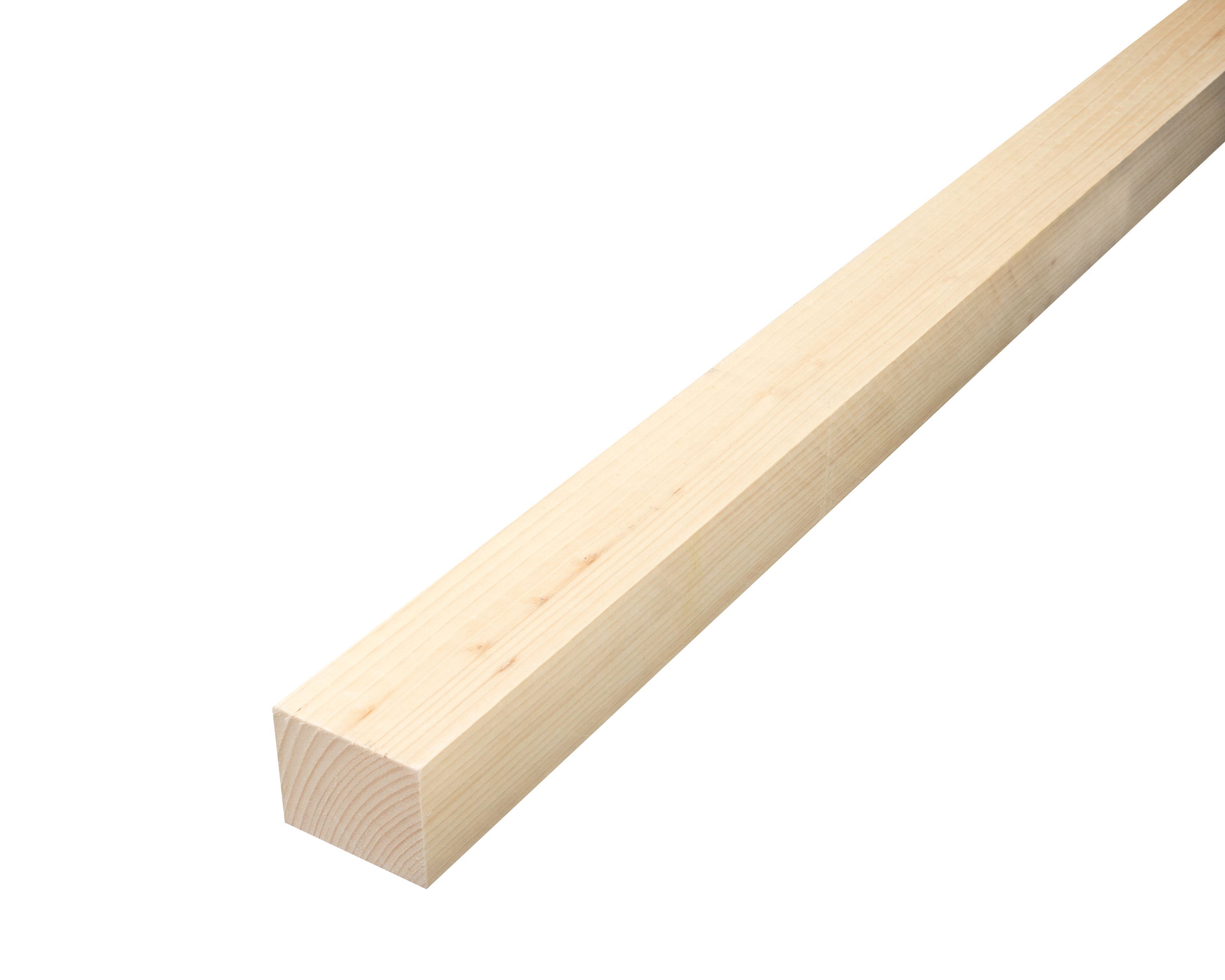 Metsä Wood Rough Sawn Whitewood spruce Stick timber (L)2.4m (W)75mm (T)63mm